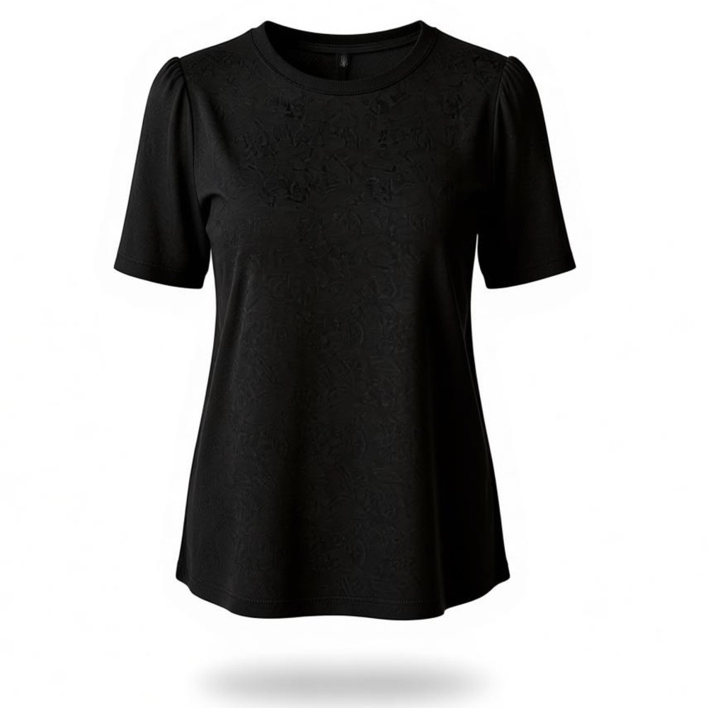 LOFT Black Textured Knit Top
